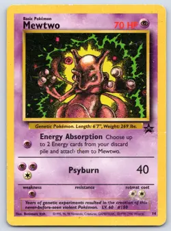 Mewtwo 14 Promo Wizards Black Star Promos Pokemon 1999 HP - Image 1