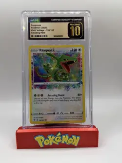 CGC Pristine 10 Rayquaza Amazing Rare 138/185 Vivid Voltage Holo 2020 - Image 1