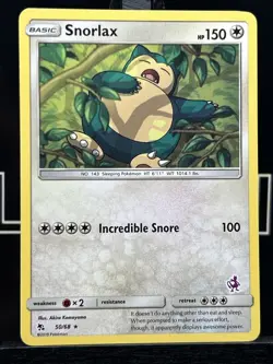 Snorlax - 50/68 - Hidden Fates - Rare - Mewtwo Stamped Pokemon TCG Regular - Image 3