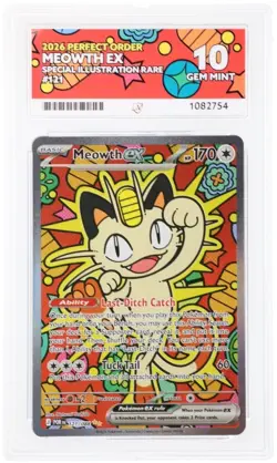 Pokemon TCG ACE 10 Meowth ex SIR 121/088 Perfect Order - psa 10 potential - Image 1