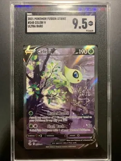 Celebi V CGC 9.5 Pokemon 2021 Fusion Strike #245/264 - Image 1