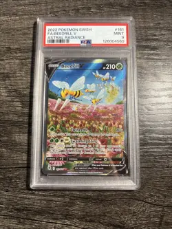 Pokemon Beedrill V Astral Radiance 161/189 Full Art Holo Ultra Rare PSA 8 - Image 1