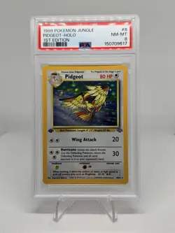 1999 POKEMON JUNGLE 1ST EDITION #8 PIDGEOT-HOLO PSA 8 - Image 1