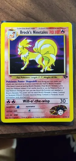 Brock’s Vulpix (Promo) & Brock’s Ninetales (Holo) Pokemon Gym Challenge Set - Image 1