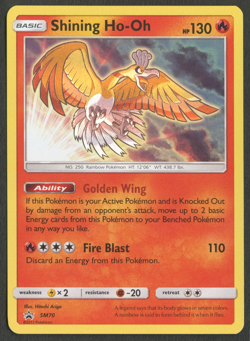 Pokemon TCG: Shining Ho-Oh SM70 Sun & Moon Black Star Promo Holo - Image 1