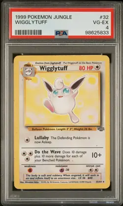 Pokemon PSA 4 1999 Jungle Wigglytuff Christmas GiftU - Image 1