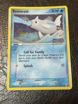 Remoraid 71/115 Holo Unseen Forces Stamped Pokemon 2005 - Image 1