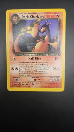 Dark Charizard 21/82 — EXC/ NM — Team Rocket — Rare Vintage Pokemon Card — WotC - Image 2
