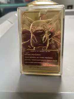 Pokemon 23K Gold Plated PIKACHU Trading Card 1999 Burger King Limited Edition - Image 2
