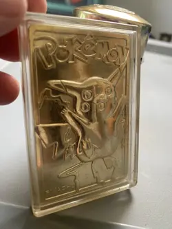 Pokemon 23K Gold Plated PIKACHU Trading Card 1999 Burger King Limited Edition - Image 3