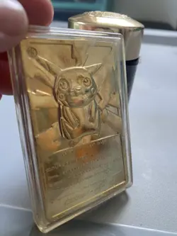 Pokemon 23K Gold Plated PIKACHU Trading Card 1999 Burger King Limited Edition - Image 4