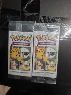 2x Pokemon TCG GENERAL MILLS 25th Anniv 3 Card Packs Promo + FREE Holo (JF59) - Image 2