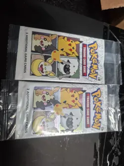 2x Pokemon TCG GENERAL MILLS 25th Anniv 3 Card Packs Promo + FREE Holo (JF59) - Image 3