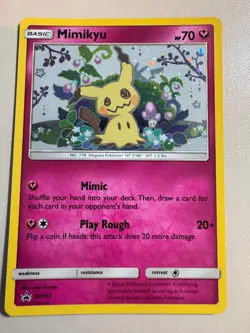 Pokemon 2019 Mimikyu SM163 Sun & Moon Black Star Promo Holo Card Near Mint - Image 1