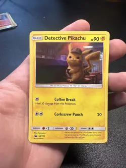 Pokemon TCG Detective Pikachu SM190 Black Star Holo Theatrical Promo - Image 1