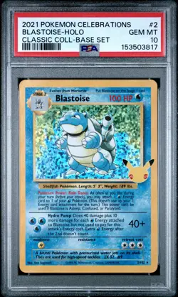 2021 Pokemon Celebrations Classic Collection #2 Blastoise-Holo PSA10 - Image 1