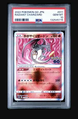 Radiant Charizard 011/071 S10b Pokemon GO Holo Japanese PSA 10 - Image 1