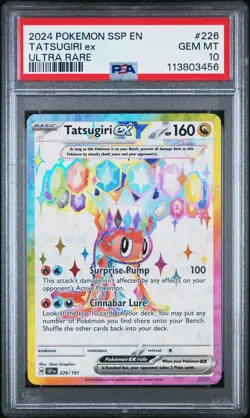 2024 POKEMON SSP EN-SURGING SPARKS ULTRA RARE #226 TATSUGIRI EX PSA 10 - Image 1