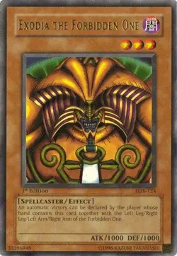 Exodia the Forbidden One LOB-124 - Ultra Rare - Heavily Played Unlimited YuGiOh! - Image 1