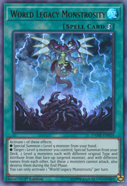 World Legacy Monstrosity [DANE-EN059] Ultra Rare Near Mint 1st Edition - Yugioh - Image 1