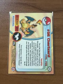 Charizard #06 Topps Series 1 1999 TV Animation Pokemon Card Near Mint NM - Image 2