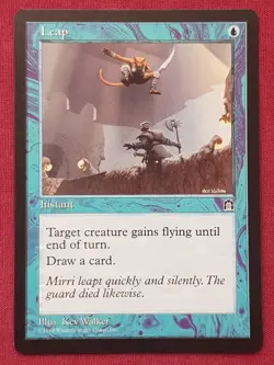 Magic The Gathering STRONGHOLD LEAP blue card MTG - Image 1