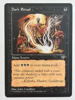 1X MTG Dark Ritual Mirage Regular Common-VLP - Image 1