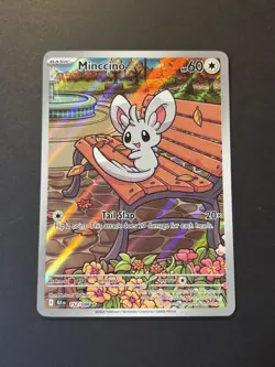 Minccino 152/086 Holo Illustration Rare SV: Black Bolt LP English Pokemon TCG - Image 1