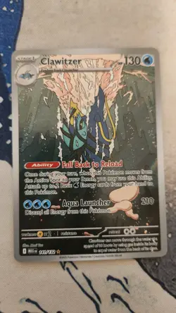 Pokemon TCG Clawitzer #141/132 ME01:Mega Evolution Illustration Rare NM - Image 1