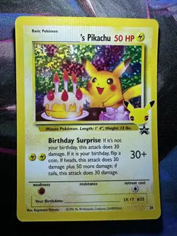 Pokemon TCG - Birthday Pikachu - 25th Anniversary - Celebrations 24/25 -No.8 - Image 1