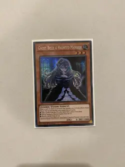 Yugioh Ghost Belle & Haunted Mansion FLOD-EN033-Secret Rare 1st Ed NM - Image 1