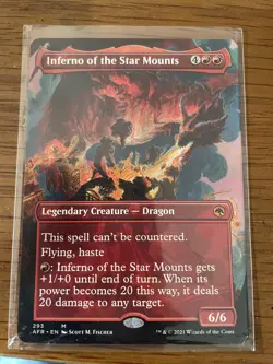 MTG ~ Inferno Of The Star Mounts (Borderless) ~ AFR ~ near mint - Image 1