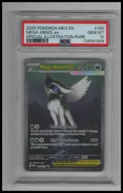 2025 POKEMON MEG EN-MEGA EVOLUTION SIR MEGA ABSOL EX 180 PSA 10 GEM MINT - Image 1