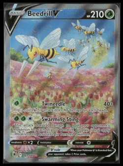 2022 Pokemon Astral Radiance Alternate Full Art Beedrill V 161/189 - Image 1