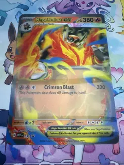 Jumbo Mega Emboar ex Pokemon Card - Image 1