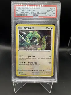 Pokemon Rayquaza Cosmo Holo SWSH029 Black Star Promo PSA 10 - Image 1