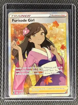 Pokemon Card TCG - Furisode Girl 190 Full Art Ultra Rare Silver Tempest NM - Image 1