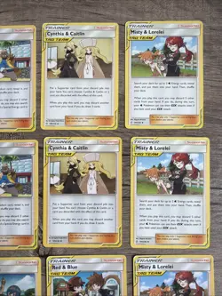 Pokemon TCG Cards Lot Of 12 Tag Team Cards 2019 Misty, Lorelei, Cynthia, Caitlin - Image 3