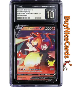 2021 Charizard V Pokemon Black Star Promos SWSH133 Celebrations CGC 10 Pristine - Image 1