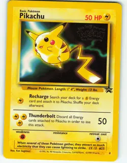 Pikachu - #4 WOTC Black Star Promo - Pokemon TCG - 1999 - Image 1