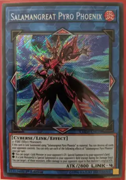 YuGiOh Salamangreat Pyro Phoenix Secret Rare 1st Edition CHIM-EN039 - Image 1