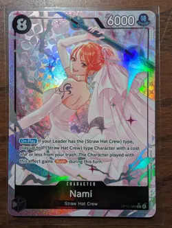 Nami OP15-086 SR Alt Art Parallel Wedding Dress One Piece TCG English NM - Image 1