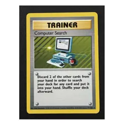 Pokemon Computer Search 71/102 Base Set Regular Rare Trainer TCG Card - Image 1