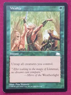 Magic The Gathering WEATHERLIGHT VITALIZE green card MTG - Image 1