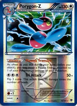 Porygon-Z (Team Plasma) 74/101 Plasma Blast Pokemon Card TCG - Image 1