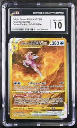 Origin Forme Palkia VSTAR GG67/GG70 CGC 10 GEM MINT Crown Zenith Pokemon Card - Image 3