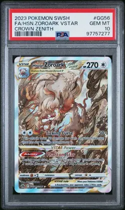 Hisuian Zoroark GG56 Zeraora vstar GG43 Psa 10 Eng Crown Zenith Pokemon - Image 1