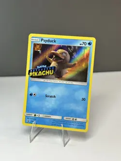 Pokemon Psyduck - SM199 Detective Pikachu HOLO Stamped - Black Star Promo LP - Image 2