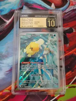 2025 Pokemon Misty's Psyduck Destined Rivals 193/182 EN Illus. CGC Pristine 10 - Image 1