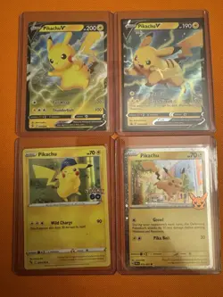 Pokemon TCG Pikachu Lot of 4 Fast Shipping From USA Read Description - Image 1